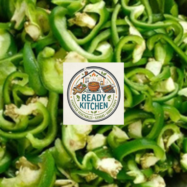 Capsicum Sliced (کٹی ہوئی شملہ مرچ 🫑)