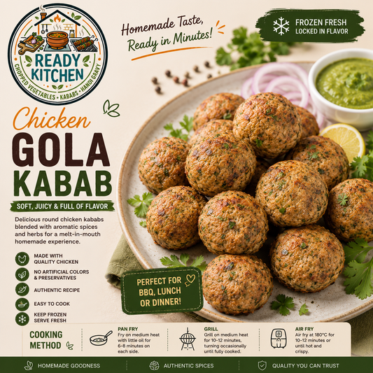 Unfried Chicken Gola Kabab (بغیر تلے ہوئے چکن گولہ کباب 🍗)
