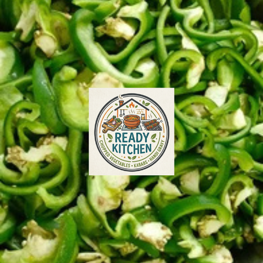 Capsicum Sliced (کٹی ہوئی شملہ مرچ 🫑)